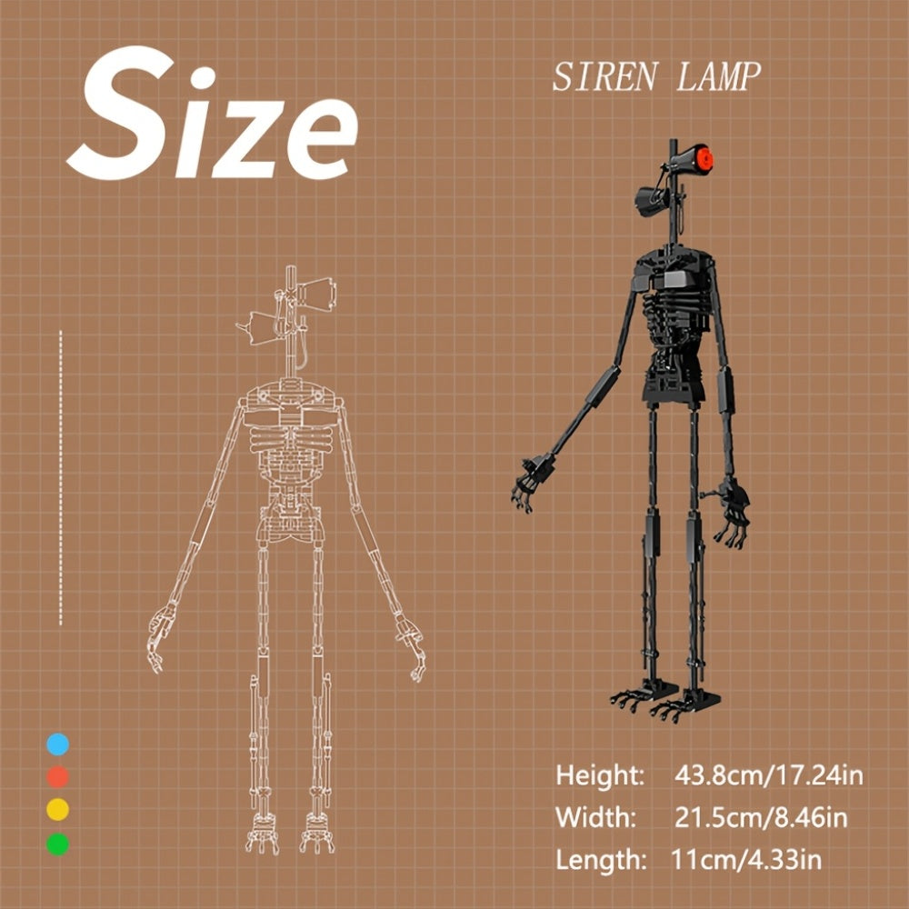 303pcs Siren Lamp Building Blocks Model Creative MOC Gift
