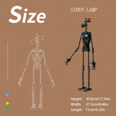 303pcs Siren Lamp Building Blocks Model Creative MOC Gift
