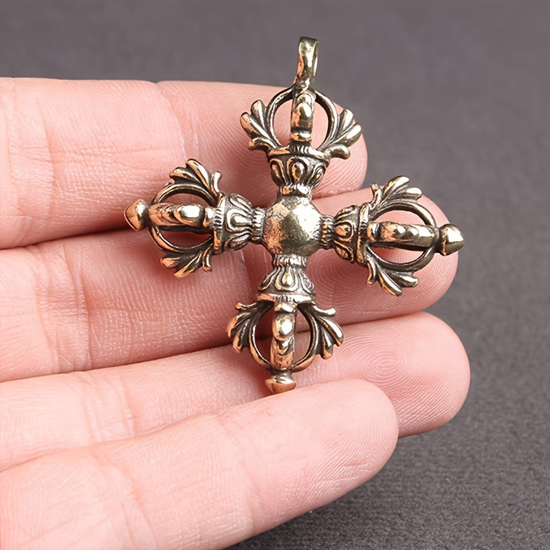 Vintage Brass Pestle Pendant Keychain for Car Keys Backpacks Wallets