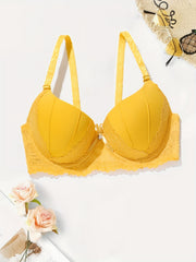 Lace Push Up Bra with Bow Tie