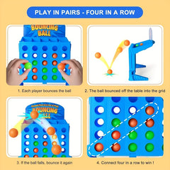 2 Player Bouncing Ball Game Family & Party Fun Toy with Colorful Balls
