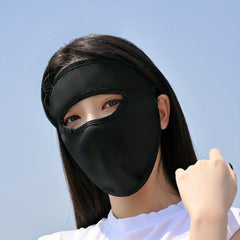 Sunproof Face Mask Elastic Ice Silk Mesh Breathable UV Protection