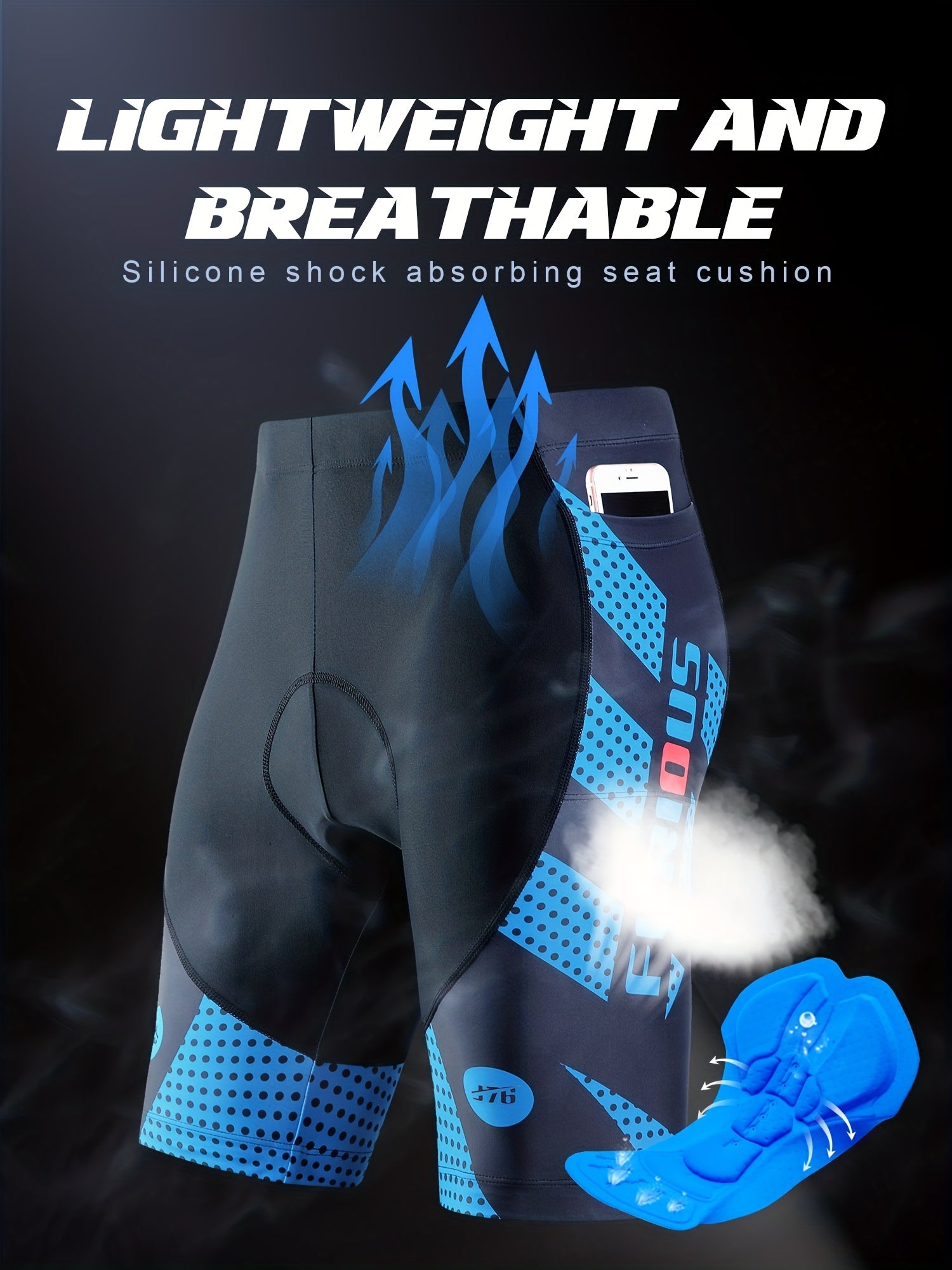Men's Cycling Shorts with 3D Padding Lightweight Stretchy Racing