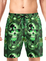 Men's Broken Skulls Shorts with Pockets