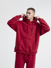 MINIPIGGY Men's Red Sports Hoodie With Pocket