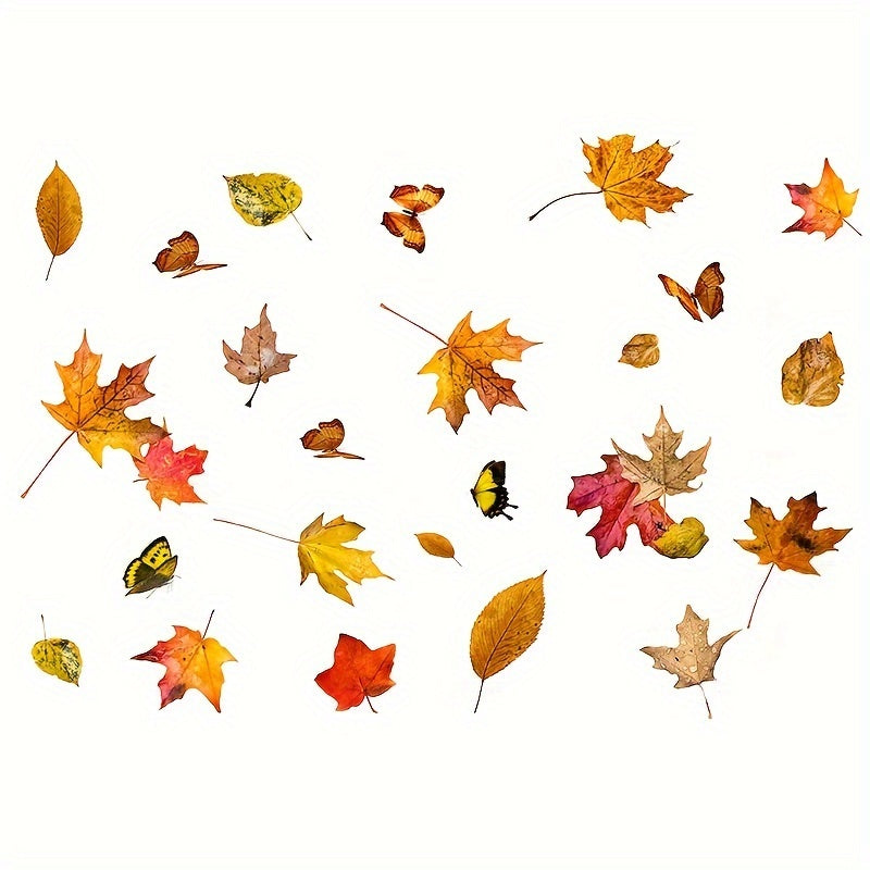 Thanksgiving Maple Leaf Butterfly Window Sticker