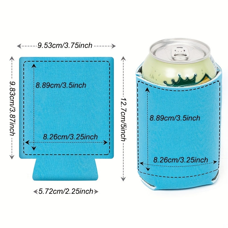 12pcs Neoprene Can Sleeves Beer Can Cooler Insulated Drink Cooler Holders