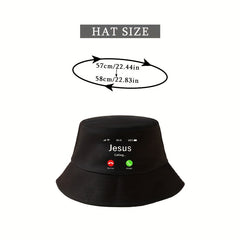 JESUS Phone Calling Bucket Hat Unisex Lightweight Fisherman Cap