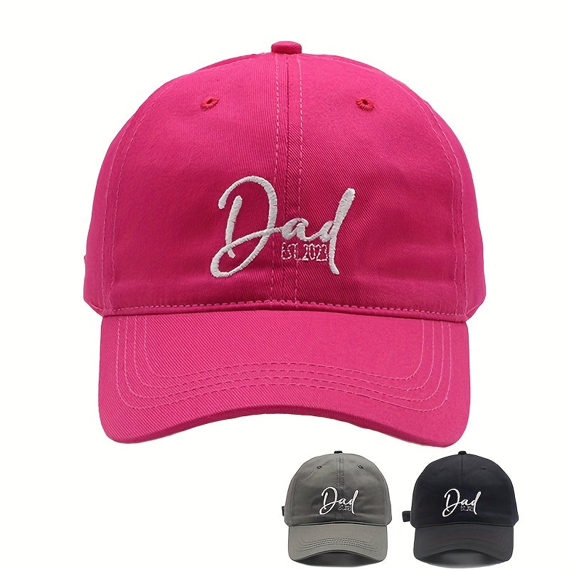 Embroidered Letter Cotton Soft Hat Solid Baseball Cap Fathers Gift
