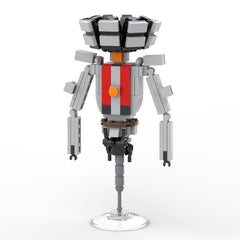 Mecha Toilet Cartoon Figure Block Model MOC Red Accents Perfect Gift for Fans