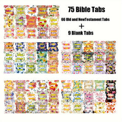 Bible Index Tabs 75pcs Laminated Tabs For Women And Men Golden Foil Easy
