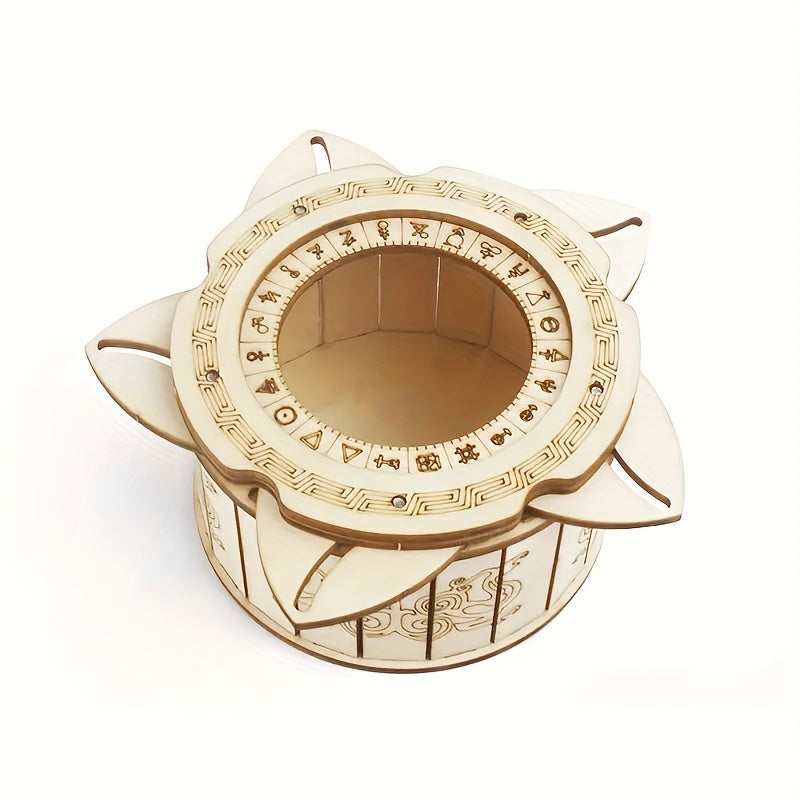 DIY Wooden Puzzle Box 3D Mechanical Model Kit Intricate Gear Mechanism