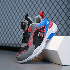 Boy's Chunky Shoes Rotating Buckle Comfy Breathable Non Slip Sneakers