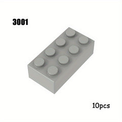 10pcs 2x4 Base Brick Set 3001 for MOC Building Blocks