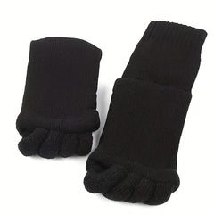 3 Pairs Toeless Yoga Socks Five Toe Split Socks Non Slip Massage Socks