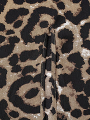 Leopard Print High Waist Split Skirt Sexy Skirt For Spring & Summer