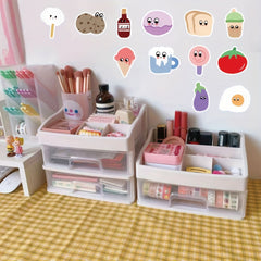 50pcs Cream Style Food Graffiti Stickers for Laptop Helmet Water Cup