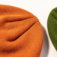 Street Knitted Hat Couple Models Warm Solid Outdoor Beanie