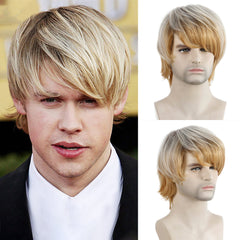 Men's Multicolor Short Curly Hair Wig