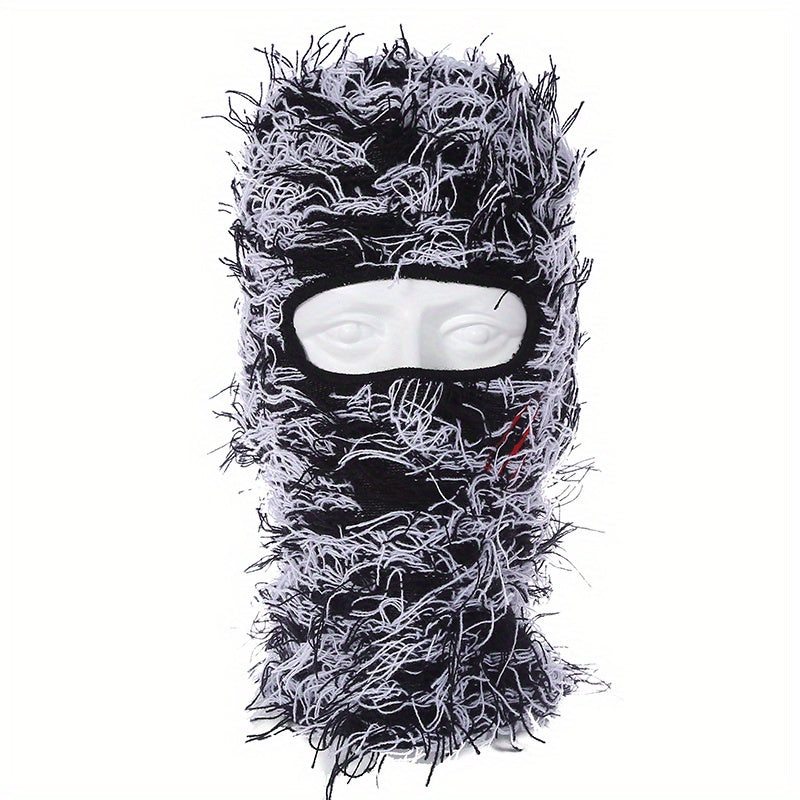 Unisex Thermal Knitted Hat with Full Face Covering for Outdoor Sports