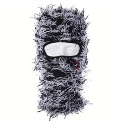 Unisex Thermal Knitted Hat with Full Face Covering for Outdoor Sports