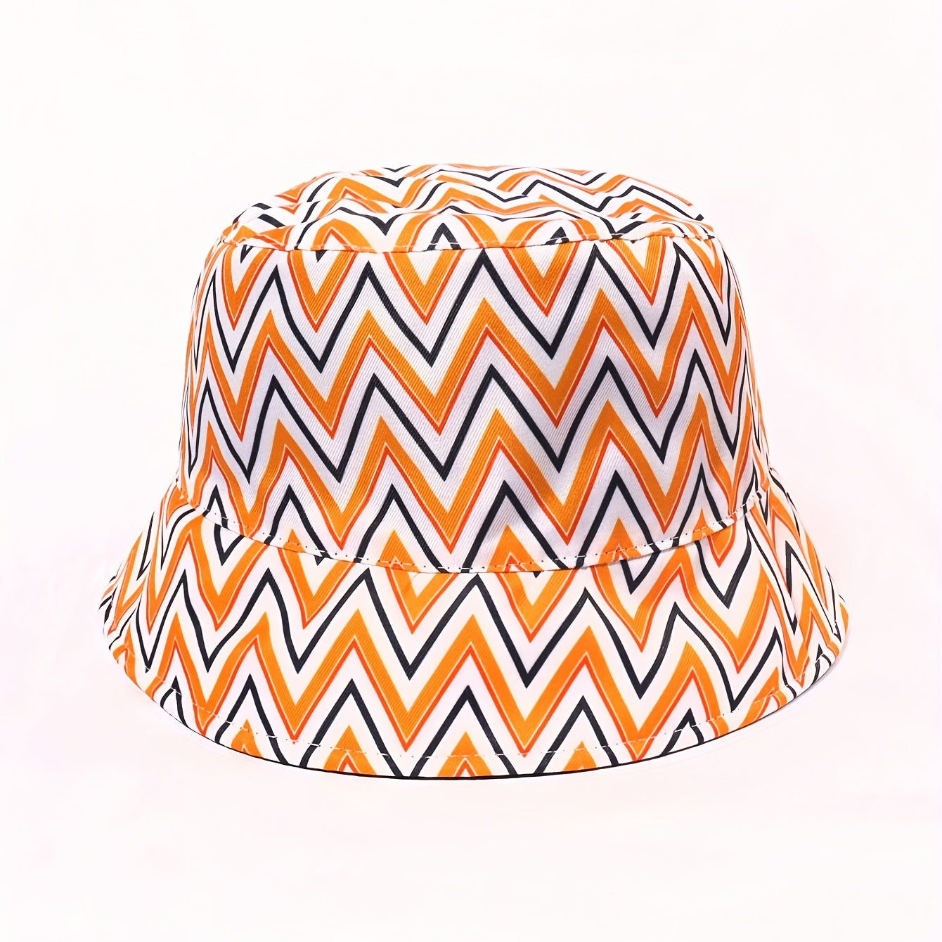 Striped Reversible Bucket Hat Lightweight Sunscreen Fisherman Cap