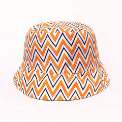 Striped Reversible Bucket Hat Lightweight Sunscreen Fisherman Cap