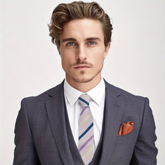 Men's Diagonal Stripe Business Tie