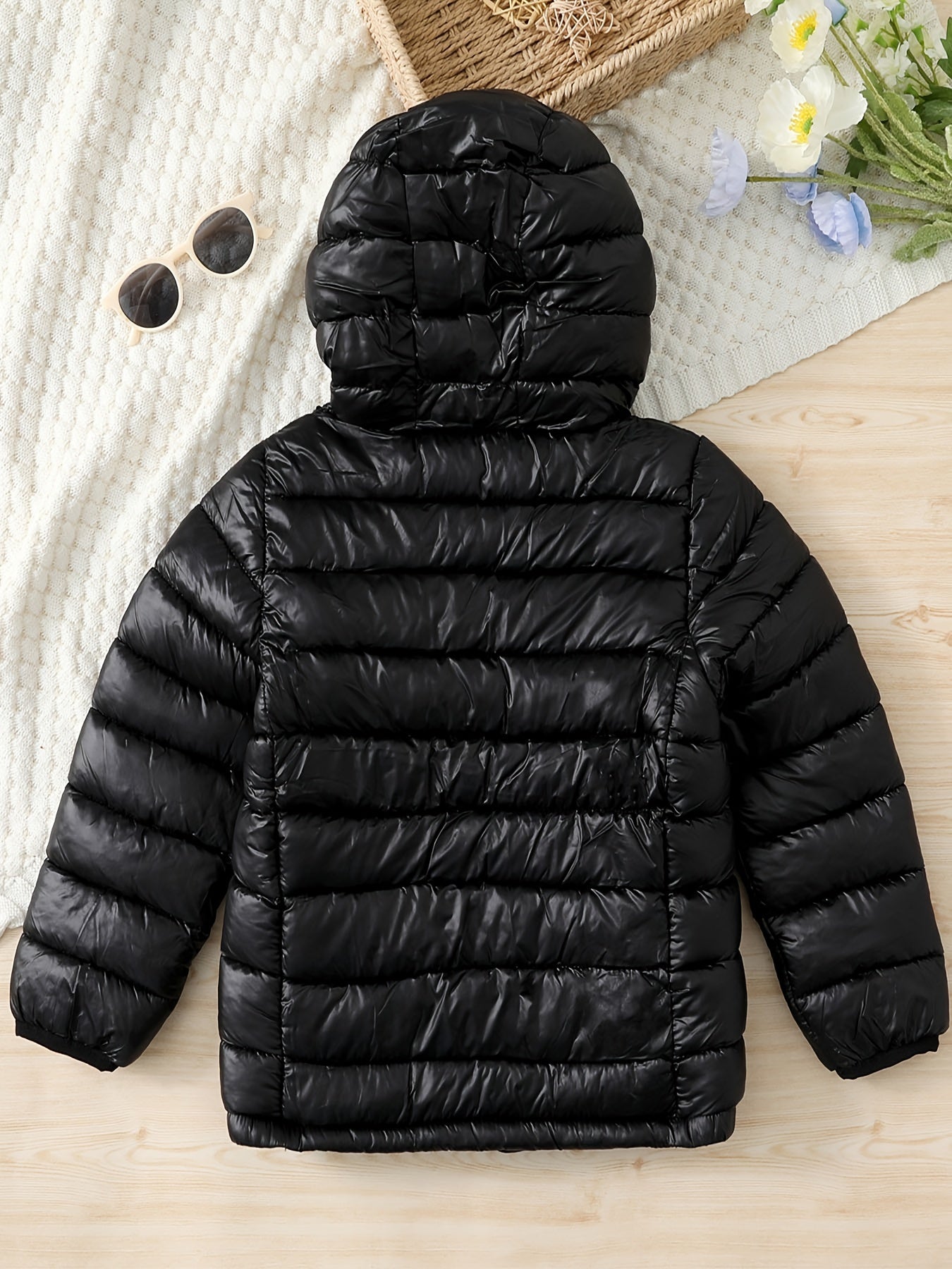 Boys Winter Hooded Coat Cotton Padded Light Warm Jacket