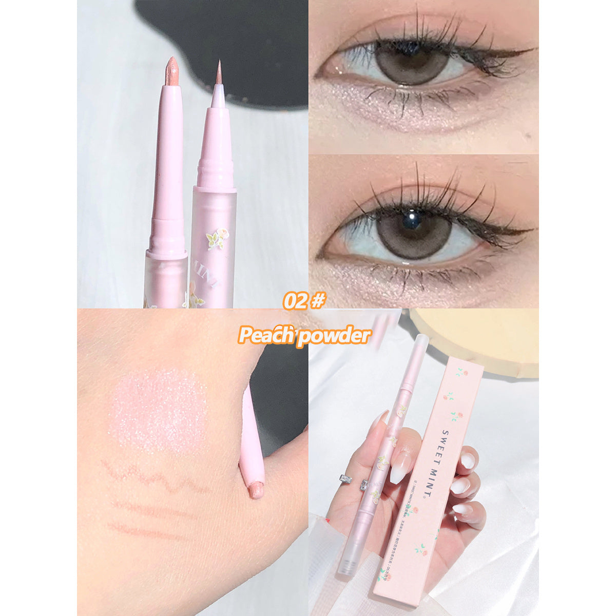 Dual Ended Eyeliner Pen Matte Pearly Highlight Glitter Stick
