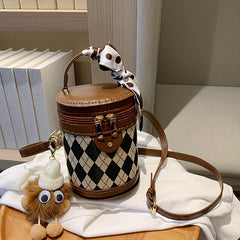 Rhombus Shoulder Bag Crossbody Bucket Bag
