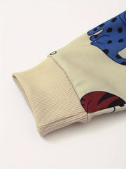 Boy's Leopard Print Round Neck Sweatshirt