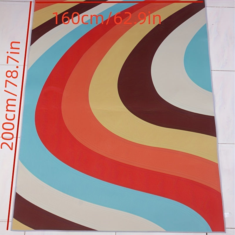 Colorful Rainbow Boho Area Rug for Bedroom