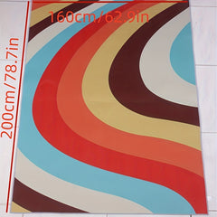 Colorful Rainbow Boho Area Rug for Bedroom