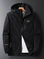 Waterproof Hooded Jacket Full Zipper Climbing Coat