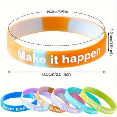6pcs Inspirational Religious Silicone Bracelets - Perfect for Christ