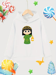 Girl Lantern Print Hooded Sweatshirt