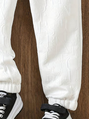 Boys Casual Textured Comfortable Active Sweatpants Kids Clothing