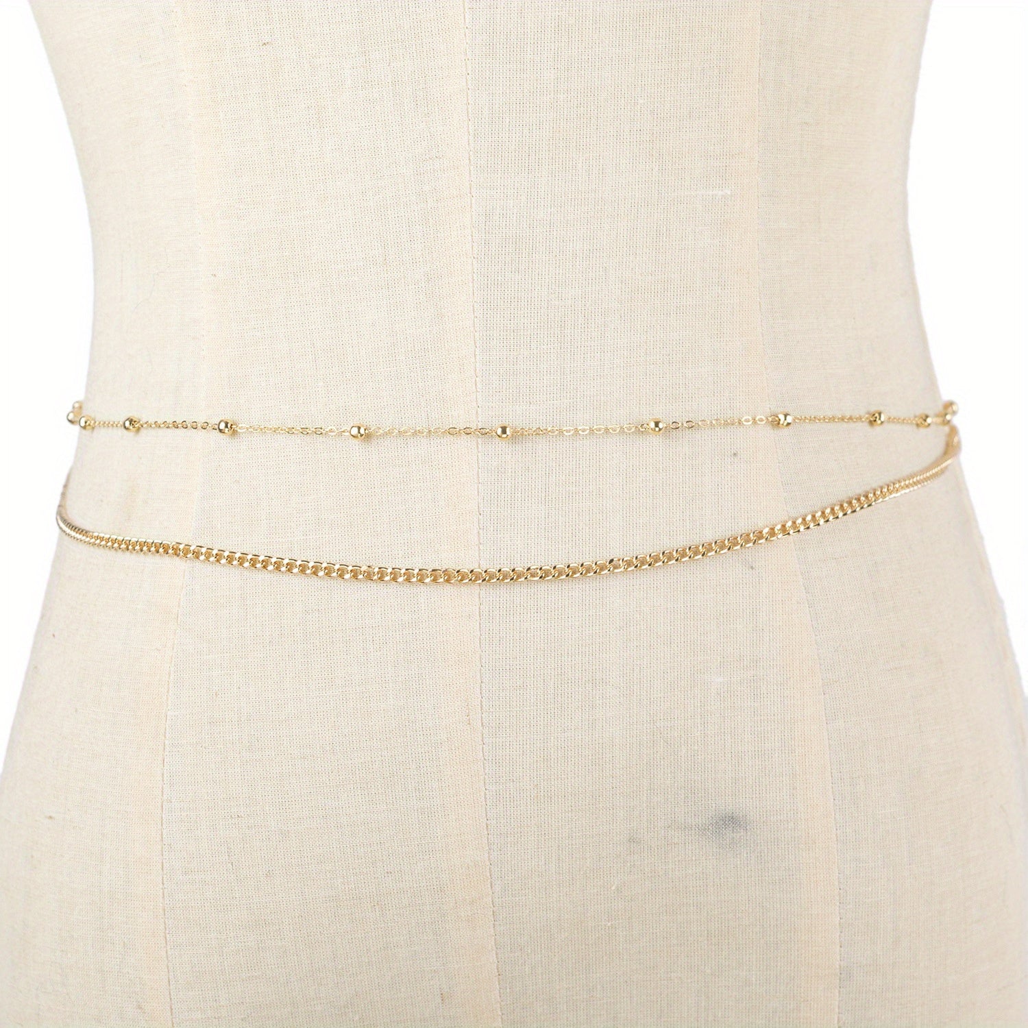 Boho Belly Chain Double Layer Beads Waist Chain