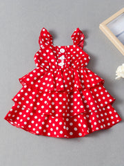 Girls Polka Dot Sleeveless Tutu Dress