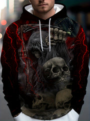 Skull 3D Print Hoodies Men Graphic Hoodie Pullover Autumn Winter