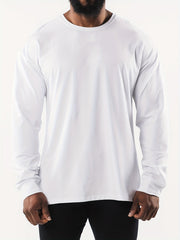 Men's Basic Long Sleeve T shirt Spring Autumn Loose Fit