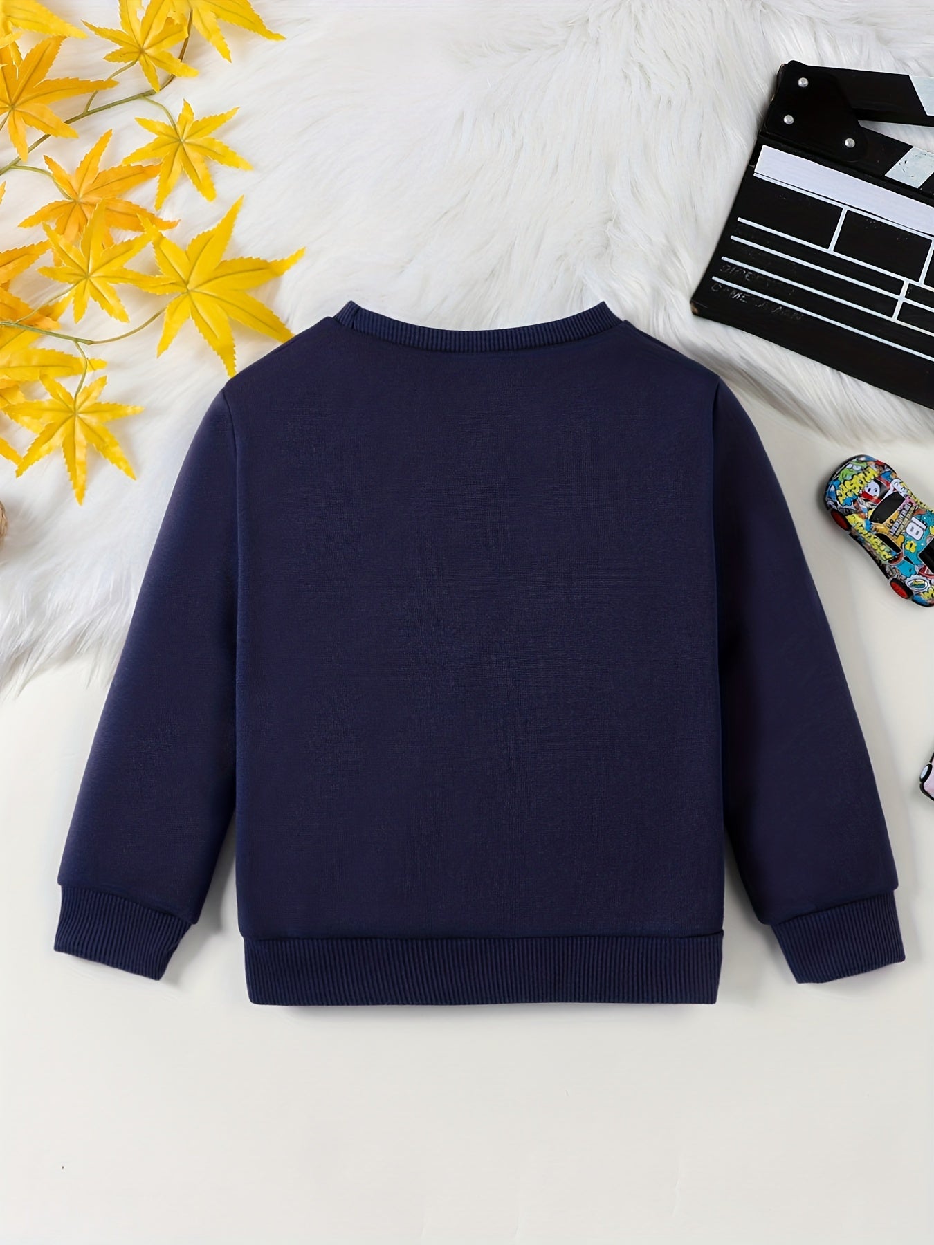 Sports Car Pattern Kid's Thermal Sweatshirt Long Sleeve Top
