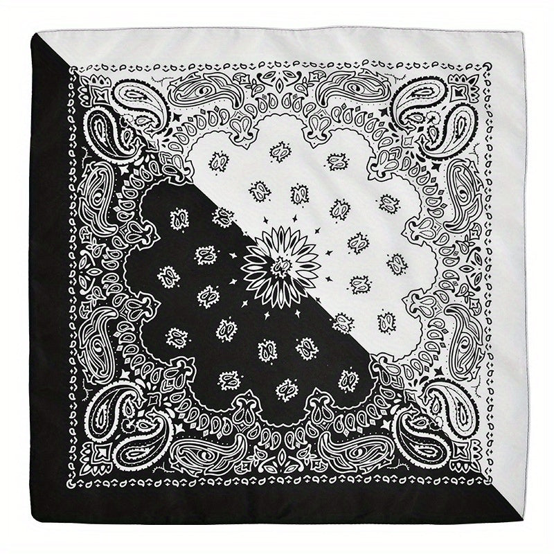 Polyester Cashew Flower Square Scarf Dress Up Paisley Turban