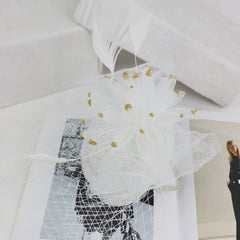 Vintage Tea Party Hat with Veil Netting for Weddings