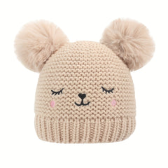 Baby Girls Knitted Beanie Hat Winter Cold-proof 6-24 Months