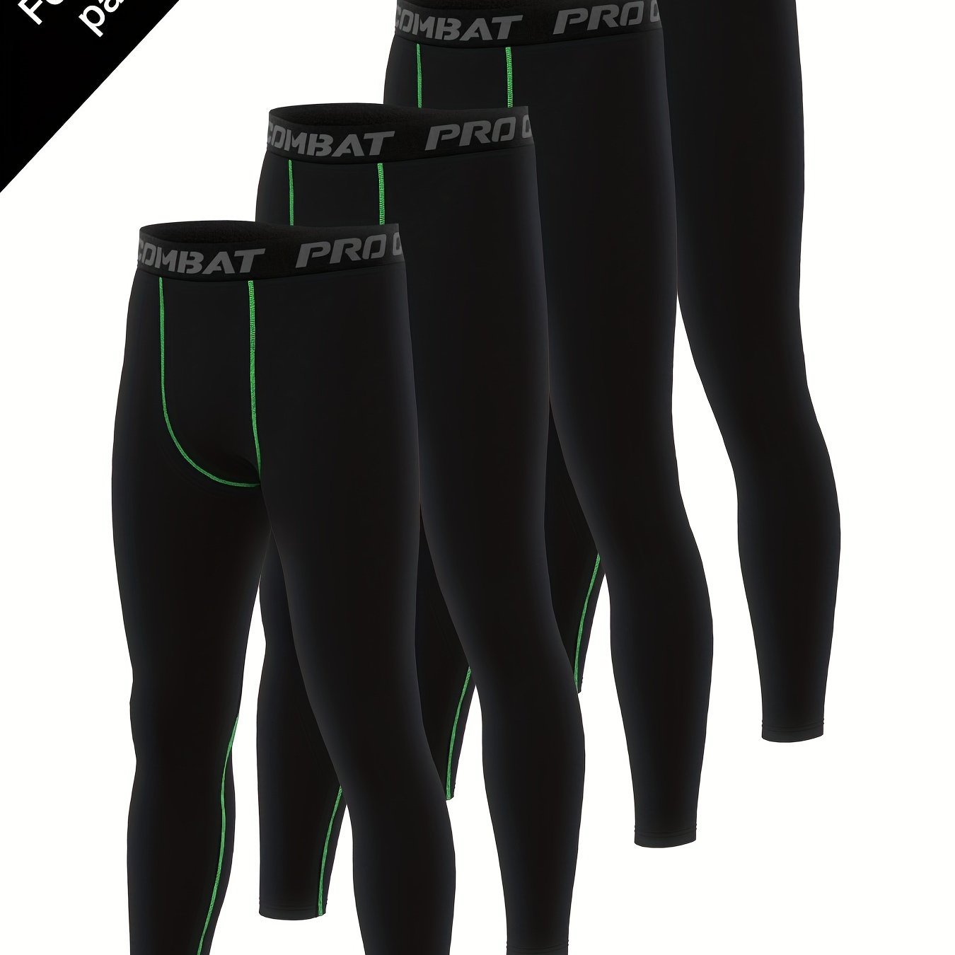 Men's Active Leggings Quick Dry Compression Pants for Outdoor Running