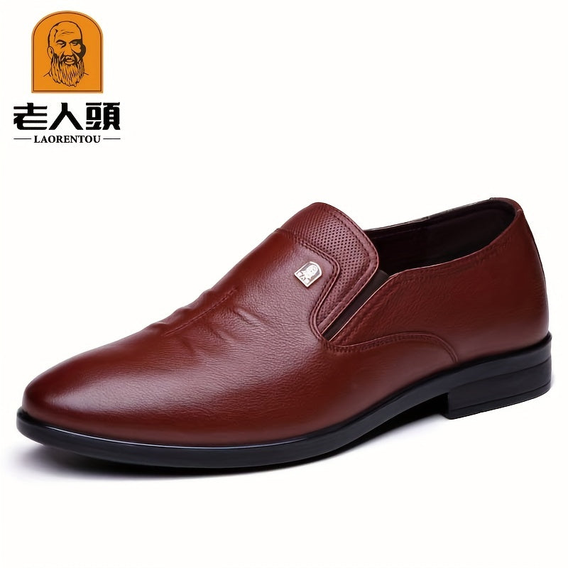 LAORENTOU Men's Leather Loafer Shoes Non Slip Formal Wedding Office