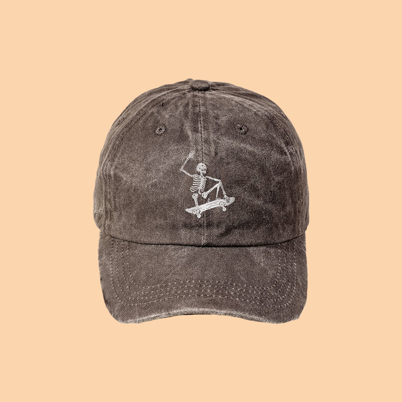 Skateboard Skull Cap with Printed Design