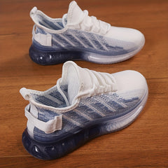 Women's Ombre Lace Up Mesh Sneakers Anti slip Athletic Shoes